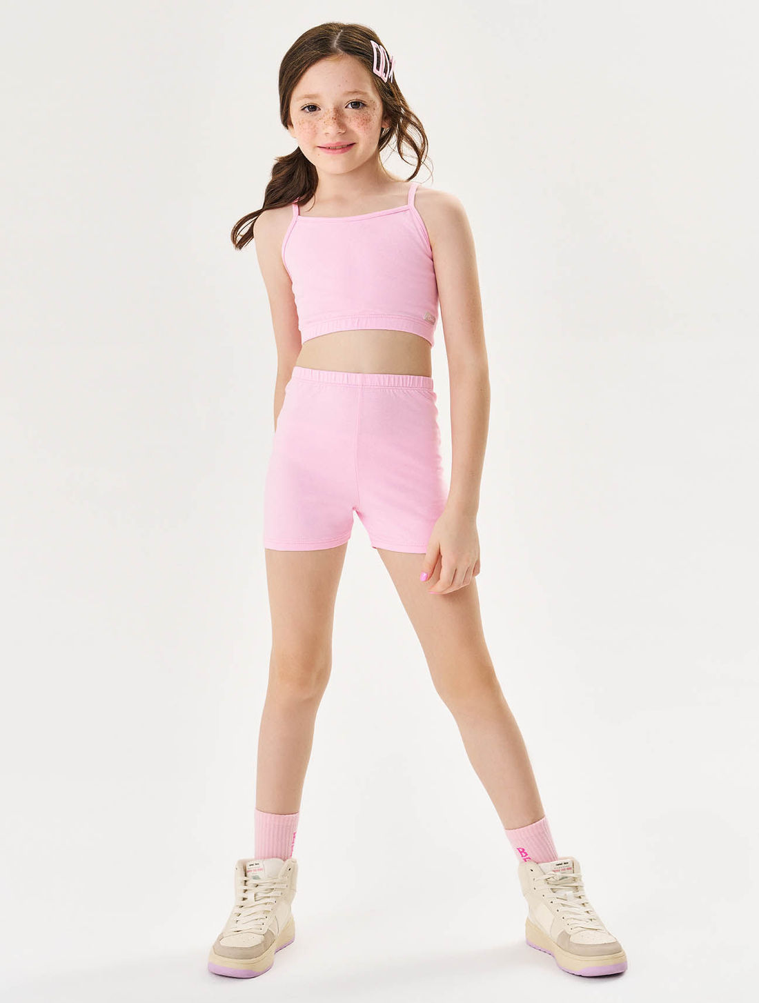 Short Básico Infantil Menina Cotton Natural Cinti