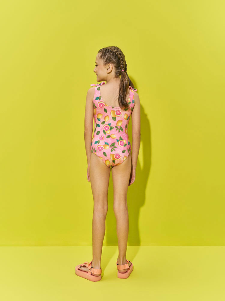Maiô Menina Limão Siciliano com Proteção UV Beli.me Maiô Menina Limão Siciliano com Proteção UV Beli.me