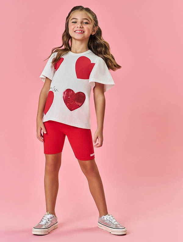 CONJ BLUSA E CICLISTA NATURAL/AZ HORTENCIA