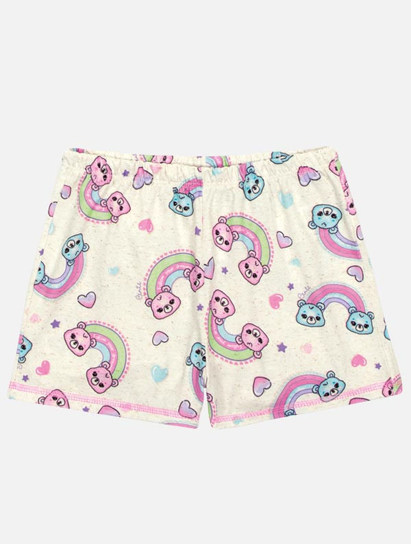 PIJAMA BLUSA E SHORTS RS BARBIE/OFF WHITE