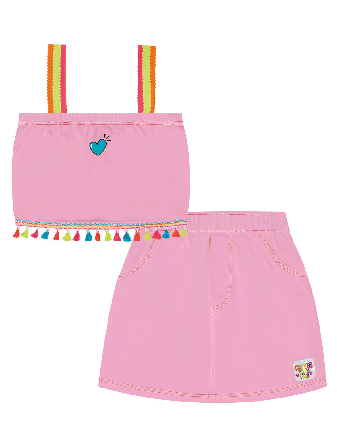 CONJ BLUSA E SHORTS/SAIA RS BARBIE/RS BARBIE