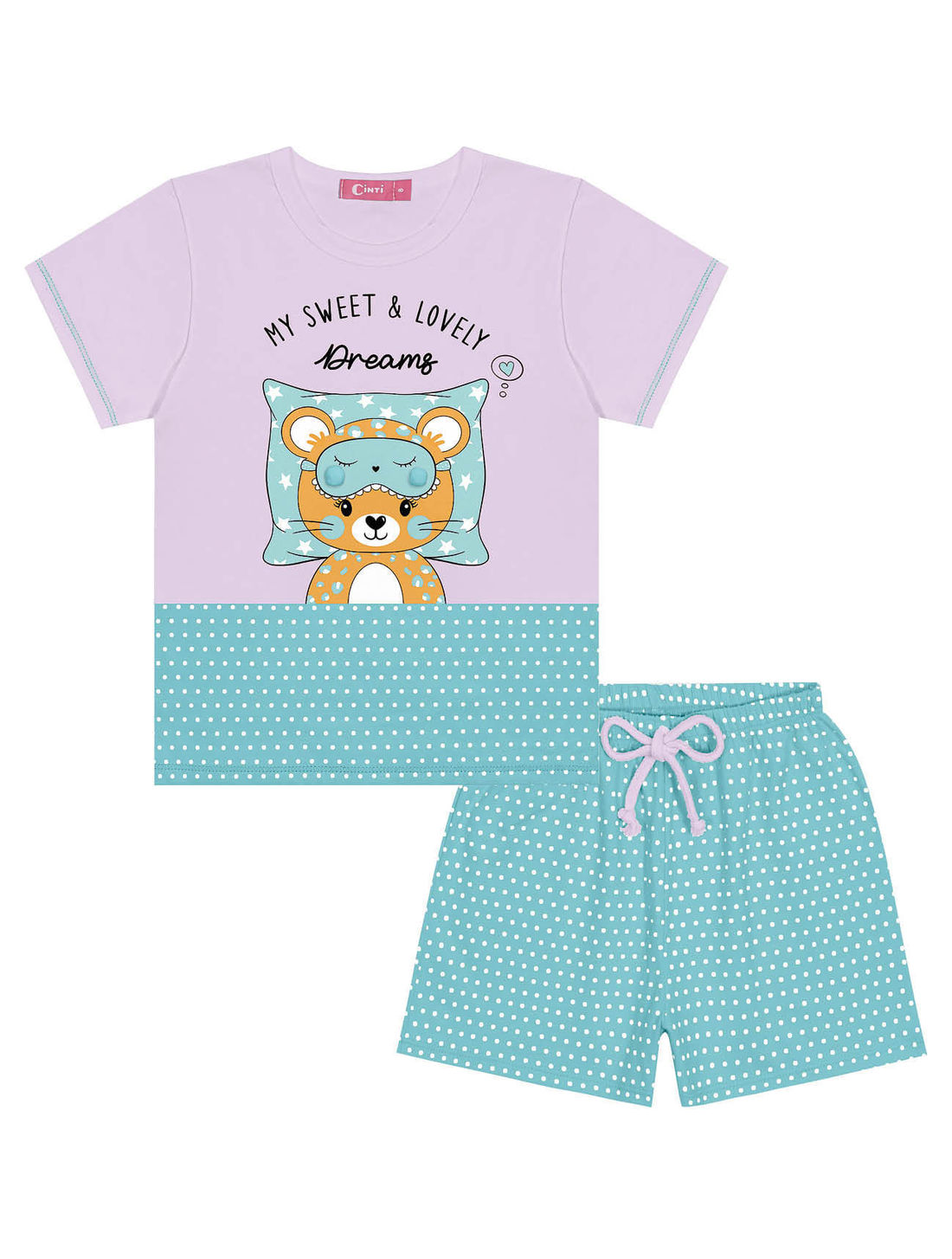 PIJAMA BLUSA E SHORTS LL BRUMA/AZ LITORAL