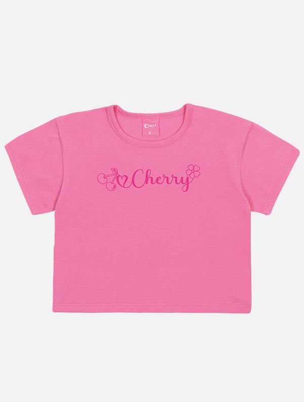 Conjunto Infantil Menina Tutti-Frutti Blusa; Short E Bucket Rosa Mundo Cinti