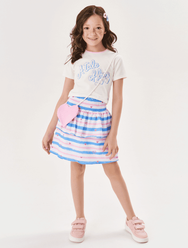 CONJ BLUSA,SAIA/SHORTS E BOLSA NAT/AZ HORTENS/RS IO
