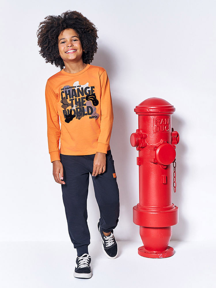 Conjunto Infantil Menino Change the World Kippos
