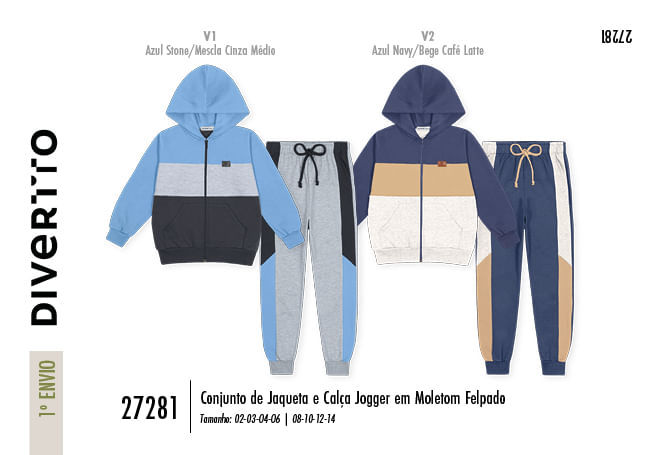Conjunto Infantil Menino Listras Saylor's Divertto