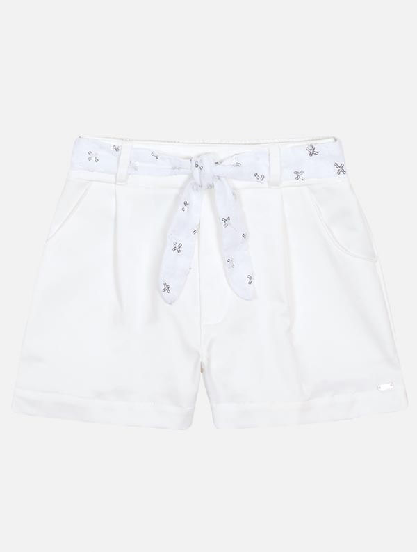 CONJ BLUSA E SHORTS BRANCO/BRANCO