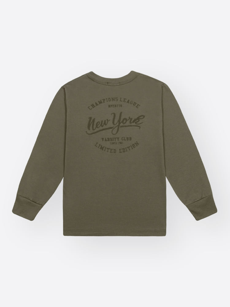Camiseta Infantil Menino New York Divertto VERDE MUSGO