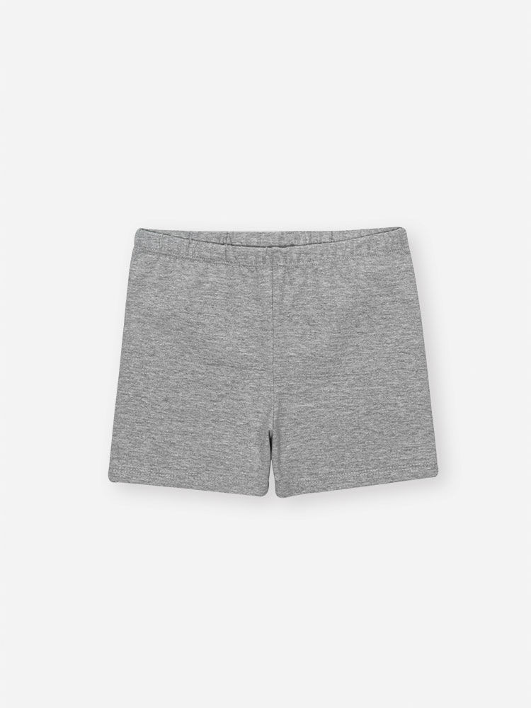 Shorts Infantil Básico em Cotton com Algodão – Short Menina Verão com Elastano MESCLA MEDIO
