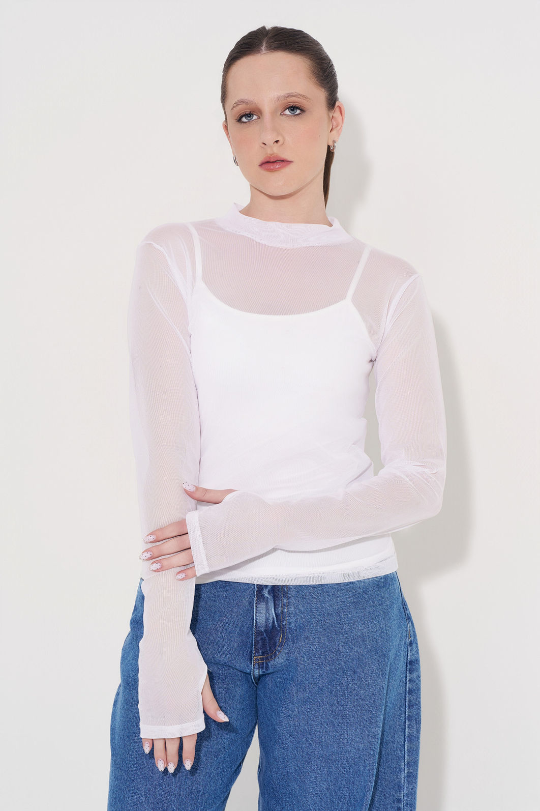 Blusa em Tule Flávia Branca