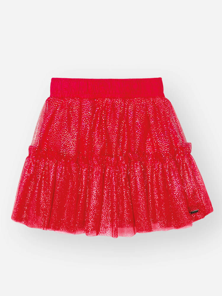 Conjunto Bebê Menina com Saia Shorts em Tule Foil – Blusa em Cotton e Look Infantil Festa Cinti Baby NATURAL/VM MARTE
