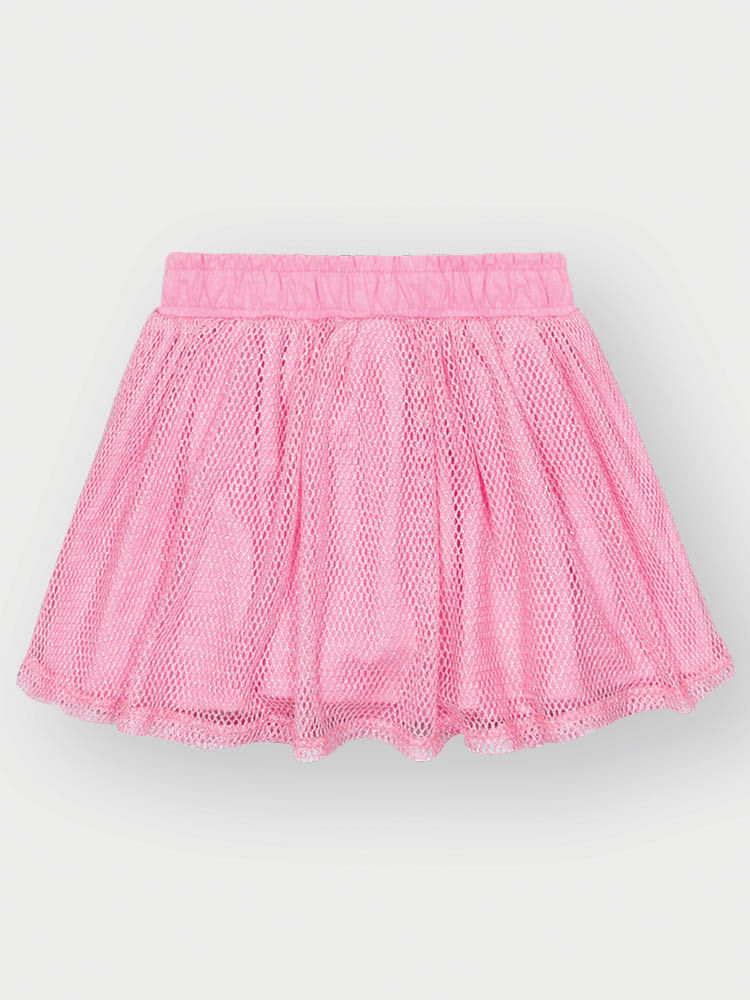 CONJ BLUSA E SAIA/SHORTS NATURAL/ROSA BARBIE