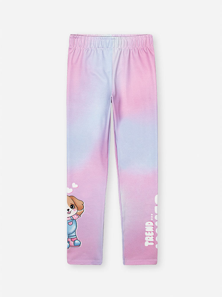 Conjunto Infantil com Blusa Cachorrinhos e Legging em Suplex – Look Menina Verão com Strass NATURAL/RS IOGURTE