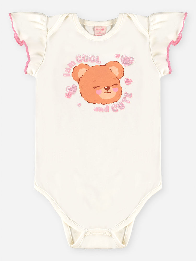 Conjunto Bebê Ursinha com Body de Strass e Saia de Tule Rosa Conjunto Bebê Ursinha com Body de Strass e Saia de Tule Rosa