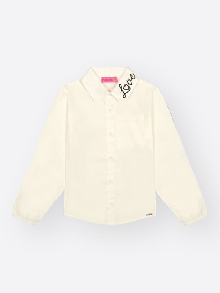 Camisa Infantil Menina Love Bordado Beli.me