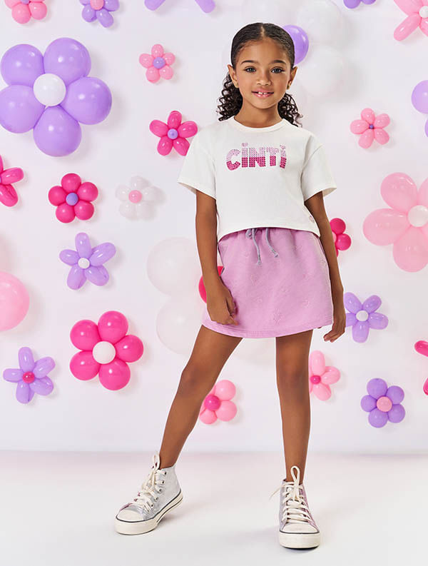 SHORTS/SAIA LILAS CINTI