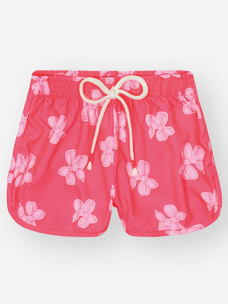 Shorts Menina Cachorro Rosa Neon