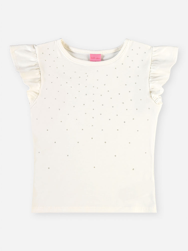 Conjunto Infantil Blusa com Strass e Saia-Short Scooter Lover