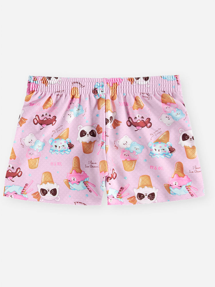 Conjunto Infantil Boxy e Short Molecotton de Sorvetes