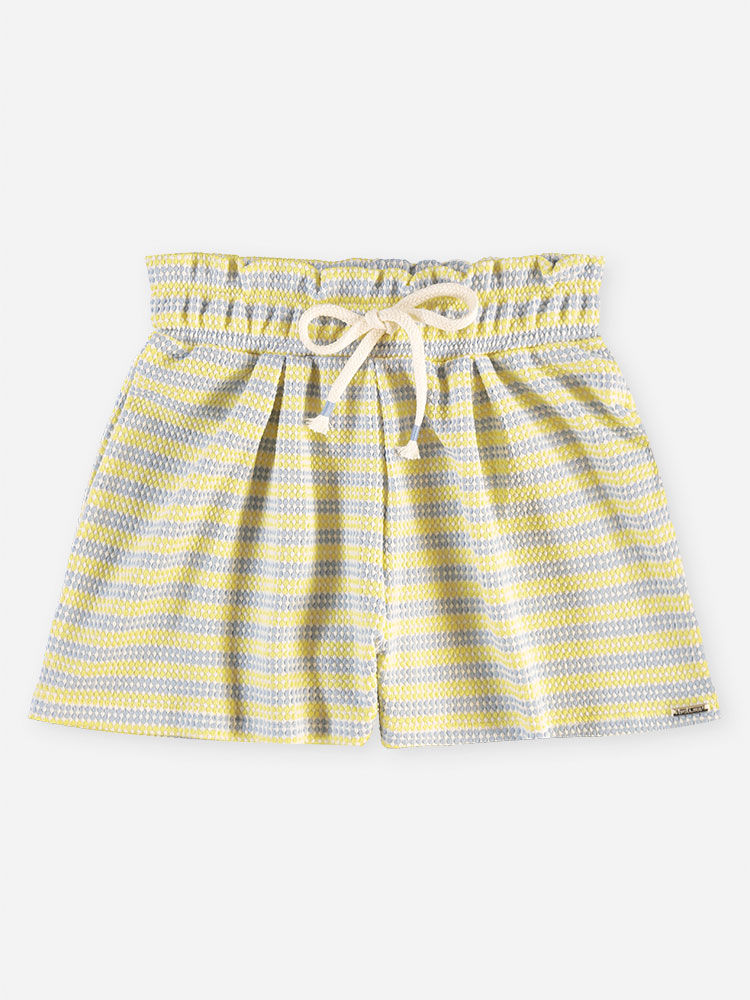Conjunto Infantil Menina Regata com Strass e Short Clochard Listrado