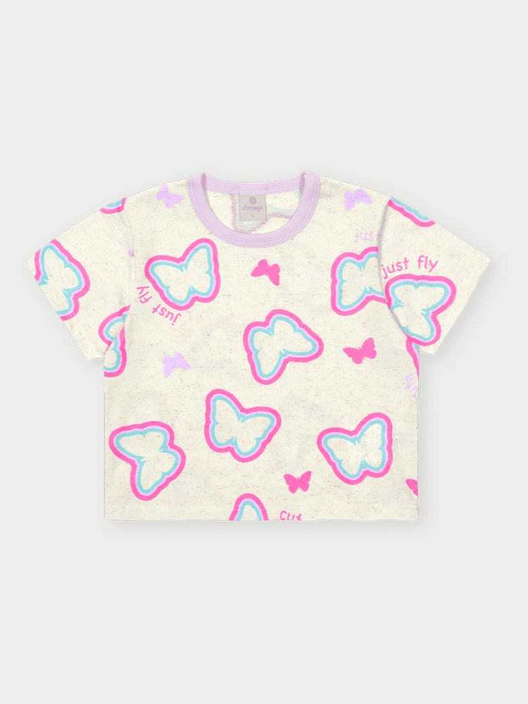 Conjunto Menina Borboletas Lilás Abrange