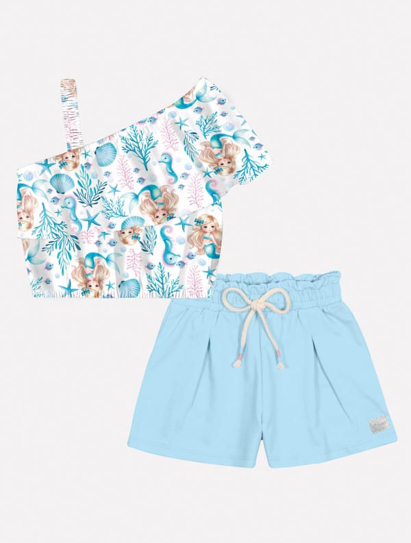 CONJ BLUSA E SHORTS AZ AURA/AZ AURA