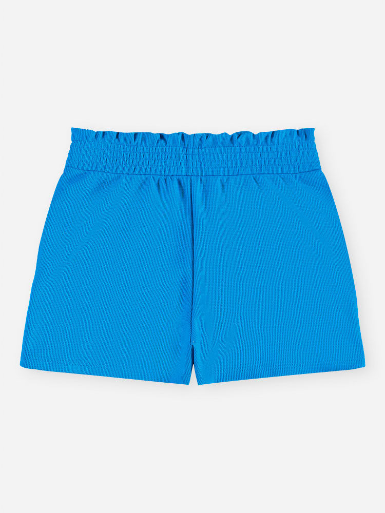 Conjunto Infantil Menina Cropped Recorte Coração e Short com Strass