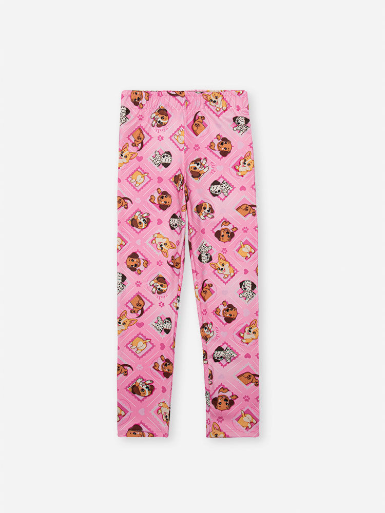 Conjunto Infantil com Blusa Degradê e Legging em Suplex – Look Menina Verão com Cachorrinho e Strass NATURAL/RS CONFETE
