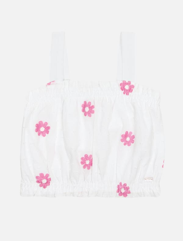 CONJ BLUSA E SHORTS BRANCO/BRANCO