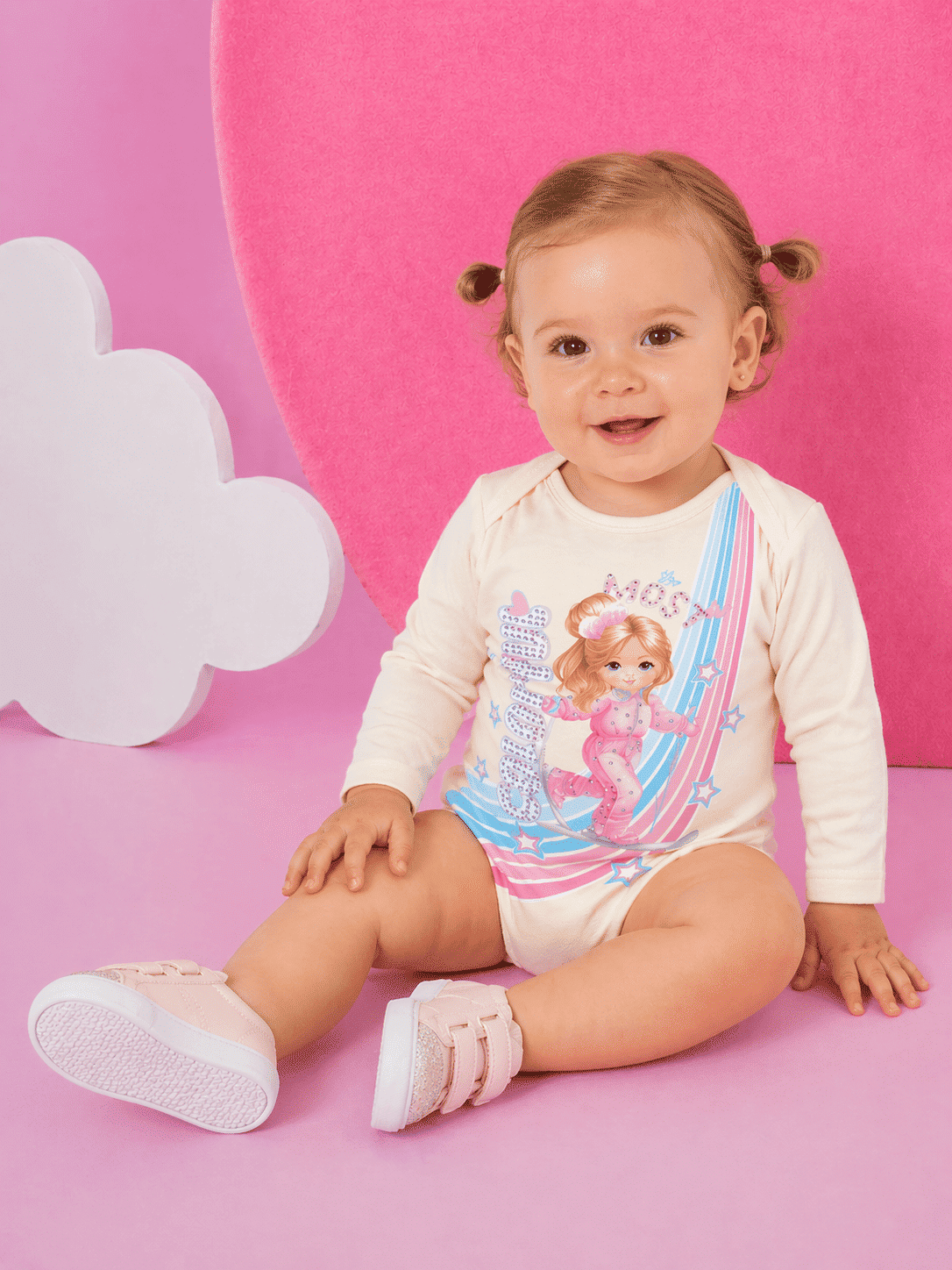 Body Bebê Menina Most Colorful Mundo Cinti