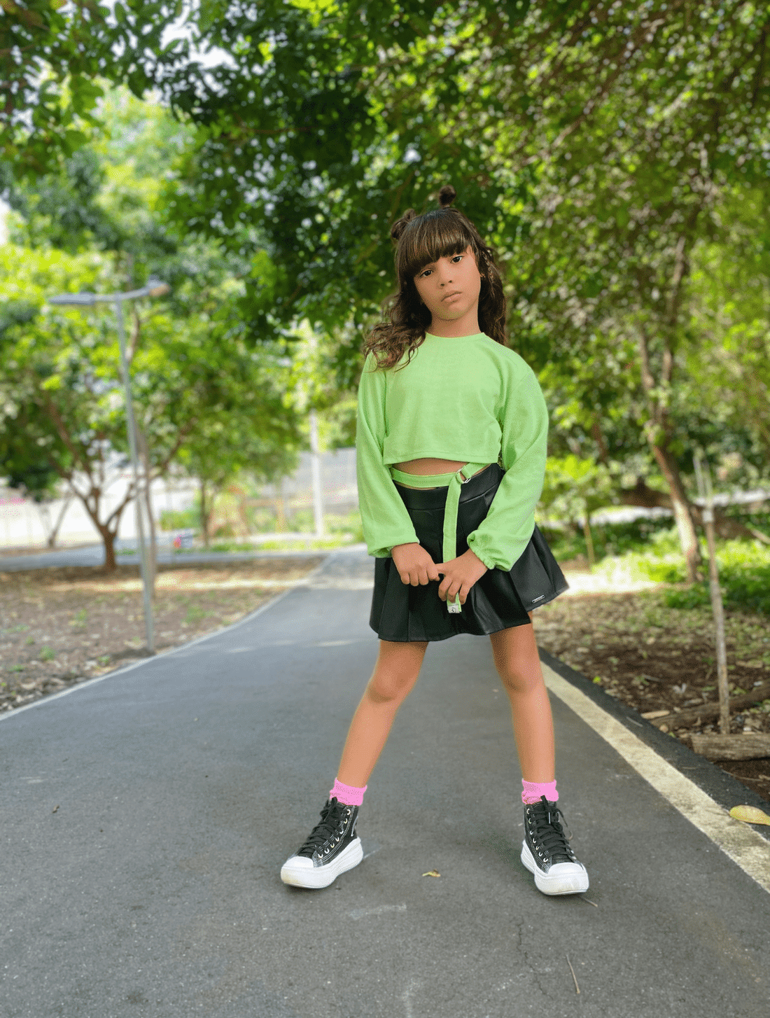 CONJ BLUSA ML E SHORTS/SAIA VD PARADISE/PRETO