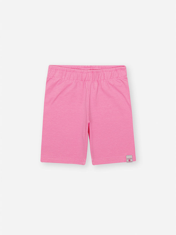 Bermuda Ciclista Infantil Básica em Cotton com Algodão – Ciclista Menina Verão com Elastano ROSA CONFETE