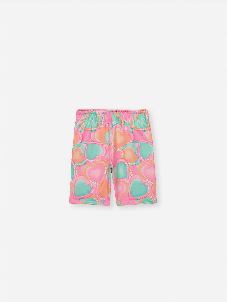Conjunto Infantil Neon Love com Blusa em Meia Malha e Ciclista em Suplex – Look Menina Verão com Gli NATURAL/RS BARBIE