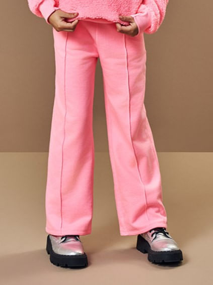 Calça Infantil Moletom Wide Leg Estilo Moderno e Conforto Premium