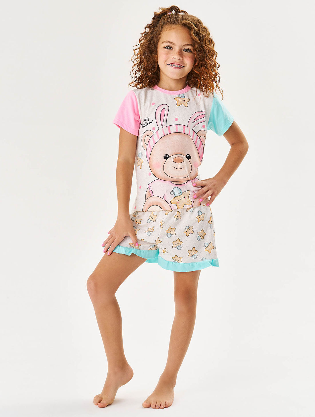 PIJAMA BLUSA E SHORTS OFF W-LL-VD/OFF W-VD