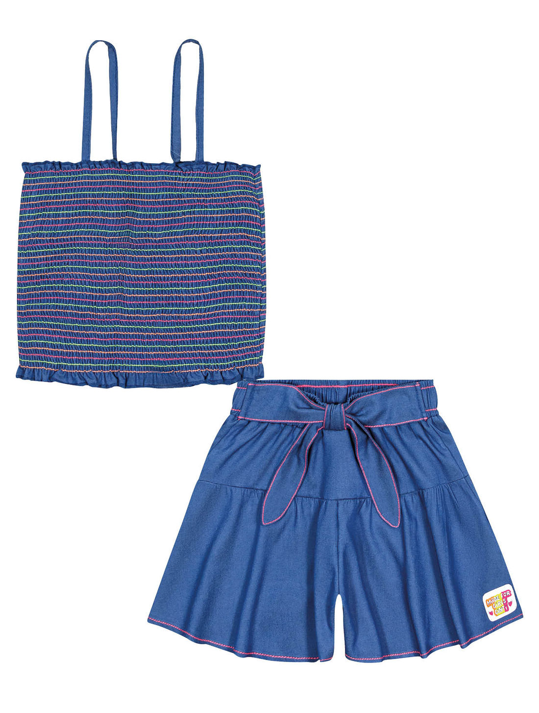 CONJ BLUSA E SHORTS AZ JEANS MEDIO/AZ JE
