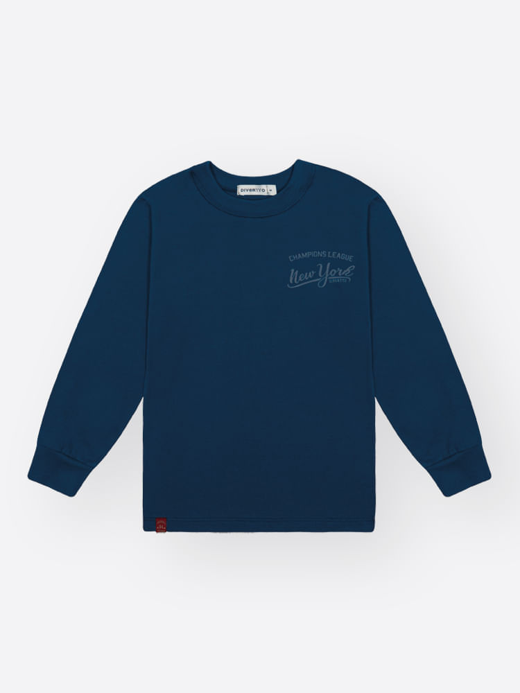 Camiseta Infantil Menino New York Divertto AZUL MARINHO