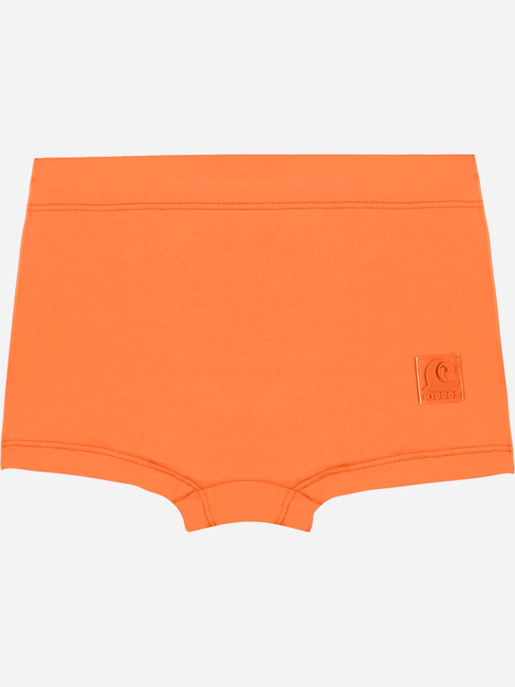 Sunga Menino em Malha UV Lisa Laranja Neon