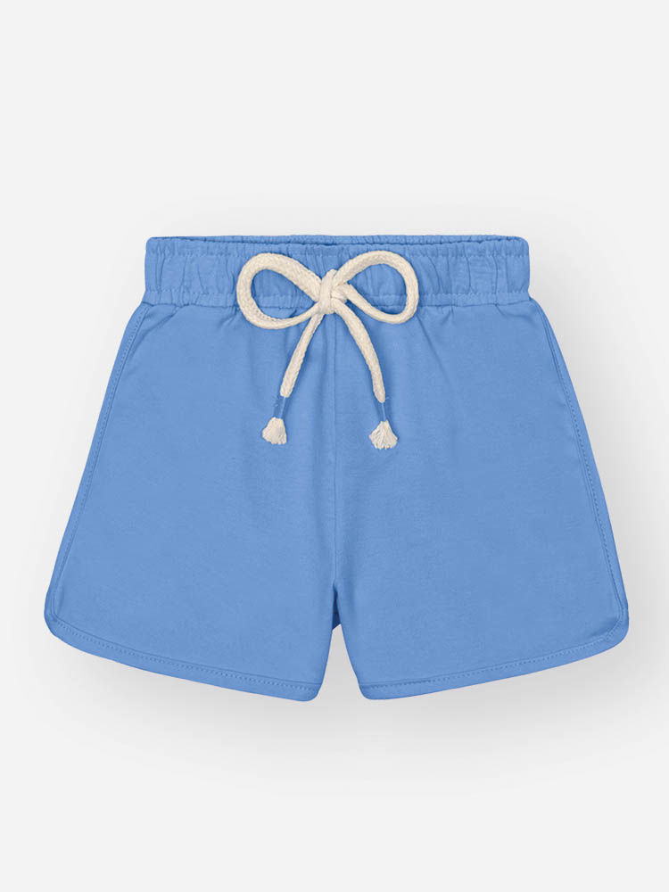 Conjunto Infantil Princeas Cinti de Blusa em Meia Malha com Shorts em Moletinho e Strass NATURAL/AZ PROVENCE