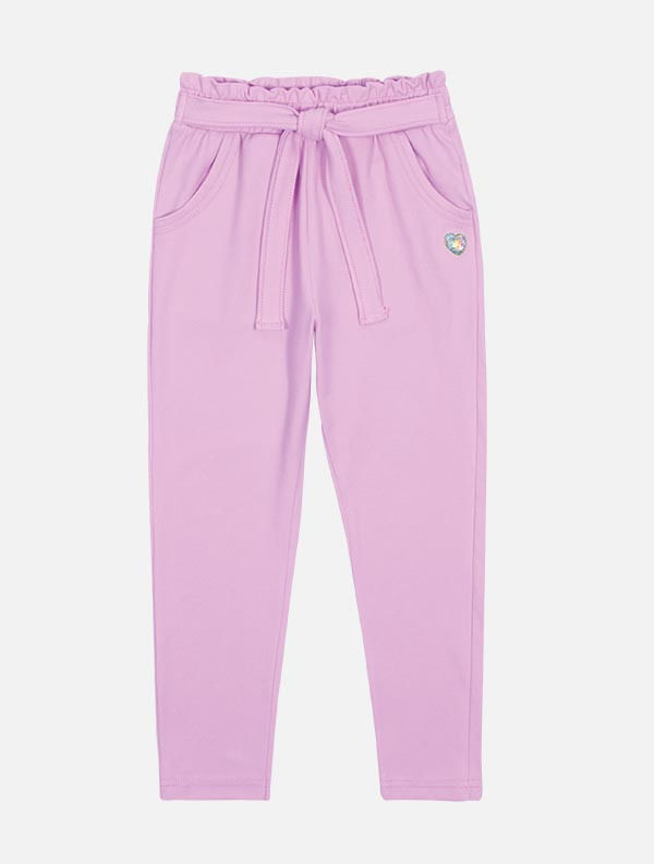 Calça Infantil Menina Com Laço Lilás Mundo Cinti Calça Infantil Menina Com Laço Lilás Mundo Cinti