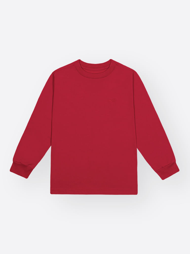 Camiseta Infantil Manga Longa em Meia Malha – Peça Básica para Looks de Inverno Confortáveis