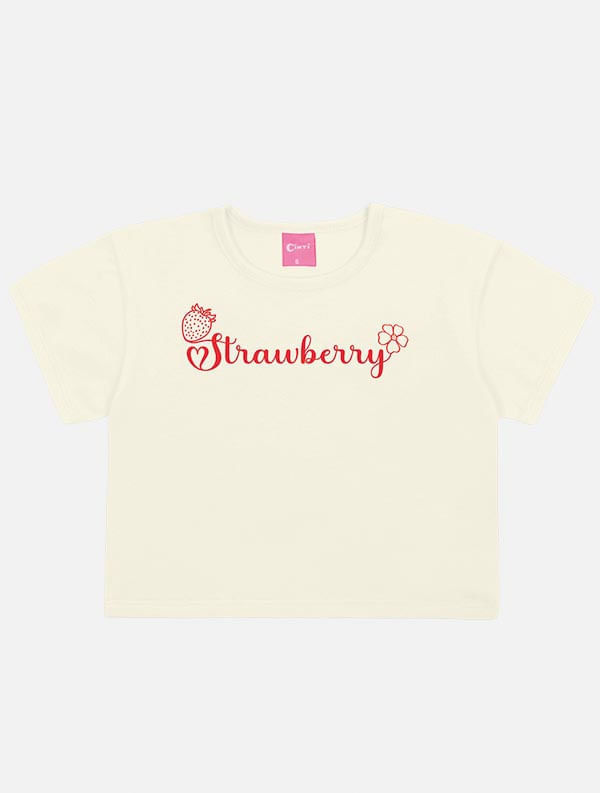Conjunto Infantil Menina Tutti-Frutti Blusa; Short E Bucket Natural Mundo Cinti