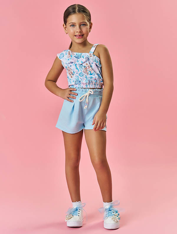 CONJ BLUSA E SHORTS AZ AURA/AZ AURA