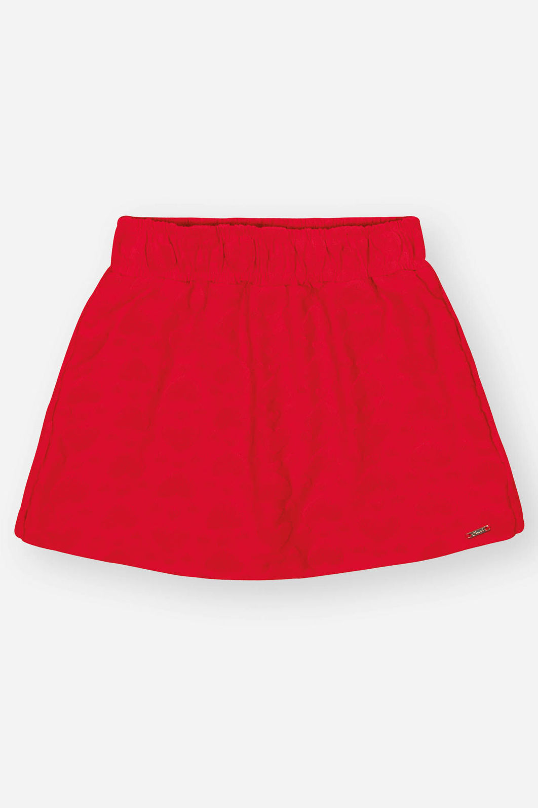 Conjunto Infantil Menina Blusa Babado E Short-Saia Vermelho Mundo Cinti