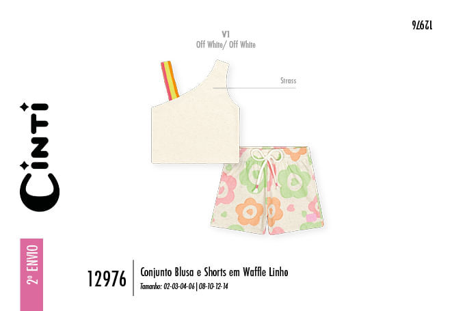 Conjunto Infanil Menina Ombro Só Floral Mundo Cinti