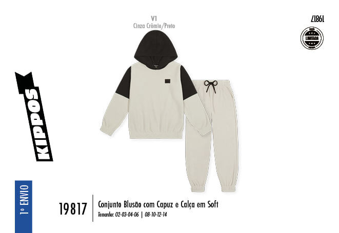 CONJ BLUSAO E CALCA CINZA CROMIO