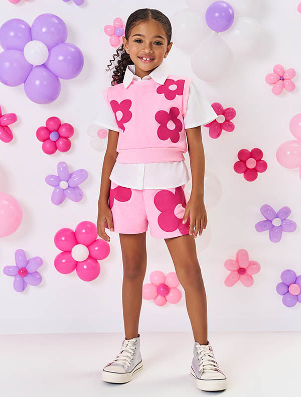 CONJ CAMISETE, SHORTS E COLETE BC/RS BARBIE/RS BARB