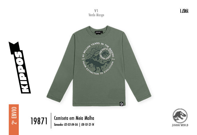 Camiseta Jurassic World Infantil Menino Extinction Kippos