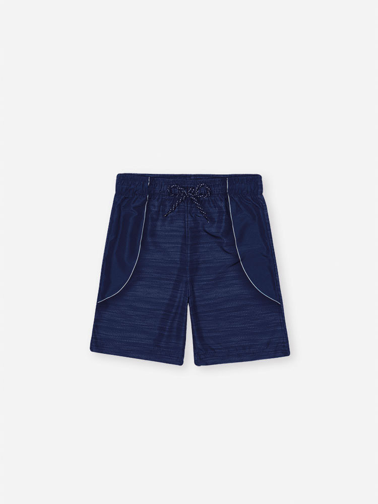 Conjunto Infantil Sportwear com Camiseta Fit Space Green e Bermuda em Nylon Aspen CINZA/NEW MARINHO
