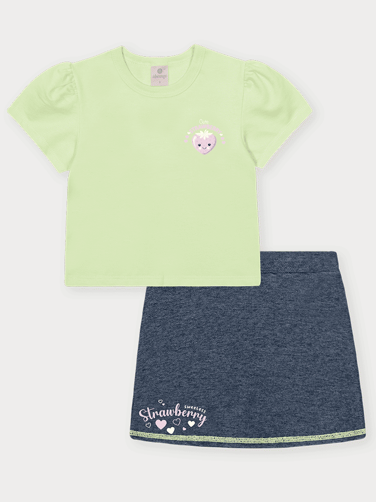 CONJ BLUSA E SHORTS VD PARADISE/AZ DRESS